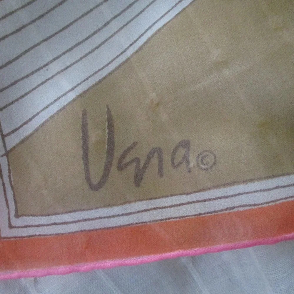 1960s sheer MCM scarf by Vera Neumann - Picture 4 of 6